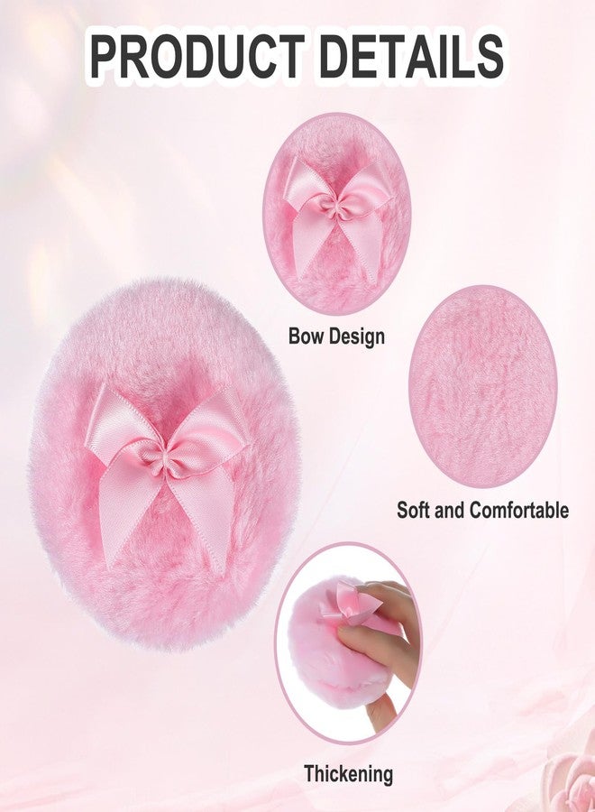 Larrel Makeup Puff, 2 Pcs Washable Reusable Pressed Puff Soft Comfortable Body Dusting Puffs Cushion Applicator Makeup Beauty Tools for Women Girls(Pink, White) - Image 3